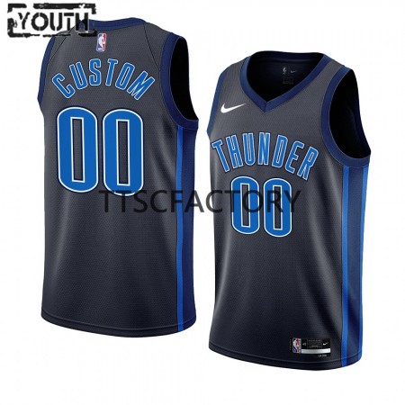 NBA Børn Trøje Oklahoma City Thunder Custom Nike 2022-23 City Edition Sort Swingman NBA Børn Trøje Oklahoma City Thunder Custom Nike 2022-23 City Edition Sort Swingman